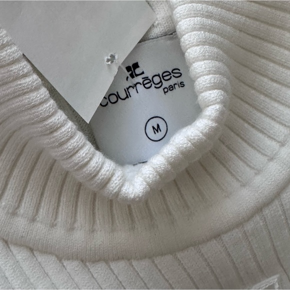 NWOT Courreges Mock Neck Rib Sweater Size M $450 - Picture 4 of 5